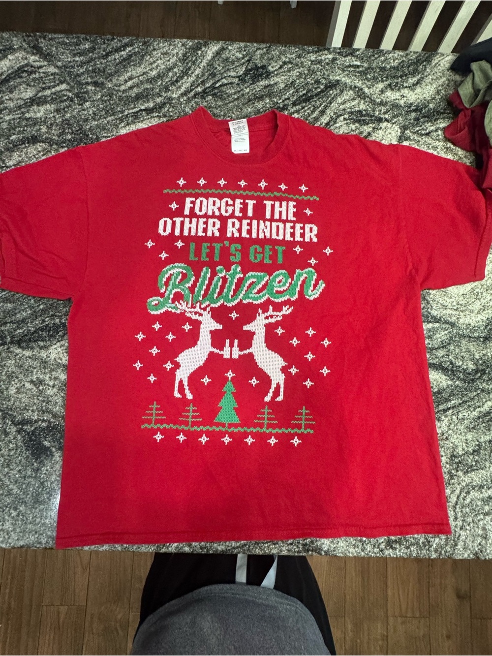 Holiday Red 'Let's Get Blitzen' Graphic Tee